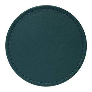 Sous-verres en cuir PU double face exquis de style classique Tapis et tampons ronds antidérapants et isolants thermiques pour un usage domestique - Product Image 3