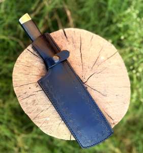 Cuchillo de Cocina de Acero con Alto Contenido de Carbono, Mango de Micarta, para Uso en Restaurantes, Incluye Bolsa de Cuero, Cuchillos para Cortar Carne - Product Image 3