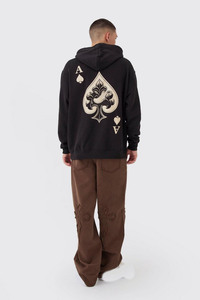 เสื้อฮู้ดลูกปัดโอเวอร์ไซส์สำหรับผู้ชายและผู้หญิงผ้าคอตตอนสีล้วนย้อมทรงหลวมใส่ได้ทั้งชายและหญิงมีสไตล์ผลิตตามสั่ง100% - Product Image 2