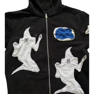 เสื้อสเวตเตอร์สไตล์สตรีทแวร์สำหรับผู้ชายเสื้อมีฮู้ดผ้าคอตตอนไล่ระดับสีสำหรับผู้หญิงและผู้ชาย - Product Image 4