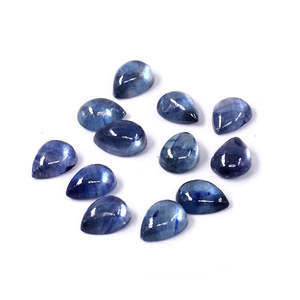 Saphirs bleus naturels de Bangkok, cabochons calibrés en forme de poire 5x7mm et 6x8mm, pierres précieuses bleu royal, opale, aigue-marine, matériaux de pierres précieuses naturelles - Product Image 1
