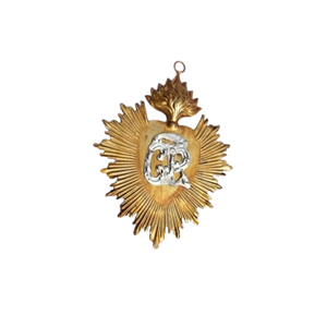 Patrón de alas de corazón sagrado de Metal antiguo dorado Milagros Corazón sagrado para el hogar Regalo y decoración católicos decorativos - Product Image 3