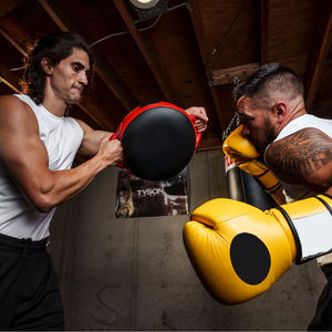 Focus Kick Pads Bouclier de frappe rond Bouclier de frappe Entraînement incurvé Thai Pu Leather Pad Kick Focus Target Boxing - Product Image 2