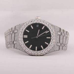 Reloj mecánico con estilo de diamante de moissanita de acero inoxidable Hip Hop con diseño especial personalizado para hombres - Product Image 1