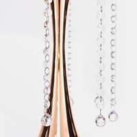 Guirlande de décoration de mariage en cristal et métal, écologique, couleur personnalisée, avec chaîne de diamants suspendus, faite à la main pour événements