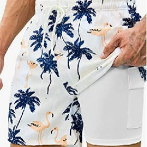 Men's Custom High Street Basketball Fitness Jogger Running Workout Shorts Double-<b>Layer</b> Cotton Polyester Solid Quick Dry - Product Image 2