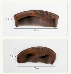 Peigne en bois fait à la main pour le toilettage quotidien offrant des avantages antistatiques et un démêlage en douceur pour tous les types de cheveux - Product Image 4