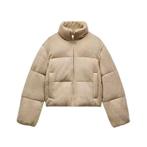 Veste matelassée d'hiver pour homme à logo personnalisé, coupe slim, col montant et logo frontal - Nouveau style tendance, vente en gros - Product Image 2