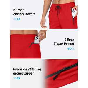 Logo personnalisé Pantalons pour hommes en tricot extensible dans les 4 sens de haute qualité Pantalons d'entraînement en polaire athlétique Jogging surdimensionnés avec poches Pantalons pour hommes - Product Image 5