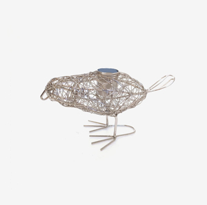 Porte-bougie en fil métallique en forme d'oiseau, support pour bougie chauffe-plat en fil métallique, décoration d'oiseau en fer, sculpture d'oiseau en métal, support de bougie de table décoratif - Product Image 1
