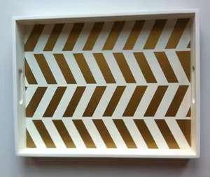 Pièce maîtresse décorative de luxe faite à la main plateau de service Artisan Home Decor cadeau résine époxy incrustation de bois résine artisanat - Product Image 1