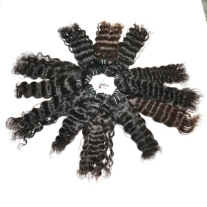 Extensions de Cheveux Indiens Naturels Noirs de Grade Remy, Bruts, Vierges, à Cuticules Alignées, Double Tirage, en Gros - Product Image 4