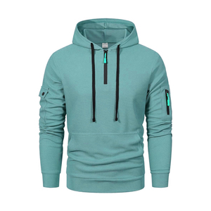 Sudadera con Capucha Deportiva de Spandex, Estilo Nuevo, Ajuste Holgado, Fabricantes Personalizados, Sudadera Lisa para Hombre - Product Image 1