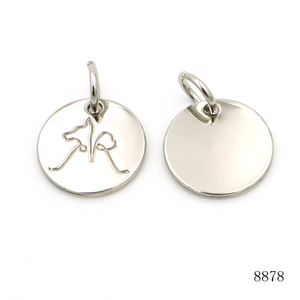 Étiquette métallique <span class=keywords><strong>avec</strong></span> chaîne à billes 22 mm, logo personnalisé, étiquette métallique pour sac à main et porte-clés - Product Image 2