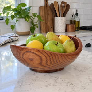 Wooden Salad <b>Bowl</b>, <b>Large</b> Fruit & <b>Serving</b> <b>Bowl</b>, Natural Wood Kitchen <b>Bowl</b>, Rustic Table decor <b>bowl</b> - Product Image 3