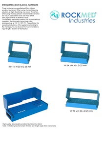 Bloc de fraise dentaire autoclavable manuel dans l'outil dentaire en métal de fraises en acier réutilisables bleues - Product Image 2