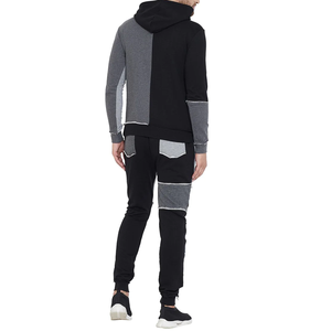 2025 unisexe grande taille solide motif survêtement ensembles hommes coupe coudre respirant Fitness vêtements de détente survêtement nouveau Style sweat à capuche thermique - Product Image 3