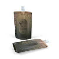 Pochettes souples personnalisées en PE pour jus et boissons 200ml 250ml, sachets de lait à presser, emballage plastique jetable avec bec verseur