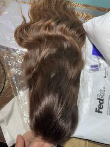 Extensions de cheveux vierges Remy 100% humains indiens perruque longue et bouclée à lacet complet cheveux de bébé pré-plumés aspect naturel de haute qualité - Product Image 5