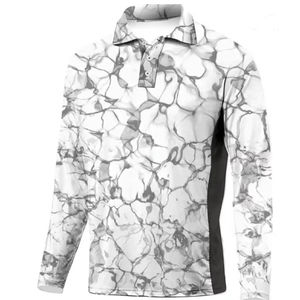 Polos de pesca personalizados de manga larga UPF 50 protección UV secado rápido transpirable impermeable Unisex - Product Image 6