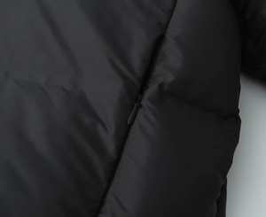 Veste bomber matelassée en nylon à col montant avec doublure en laine, imperméable, décontractée, tendance, pour femmes, pour l'hiver - Product Image 4