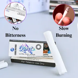 Papiers à rouler rectangulaires Karobo Premium Kingsize blancs ultra-fins à combustion lente pour cigarettes au style simple personnalisé - Product Image 4