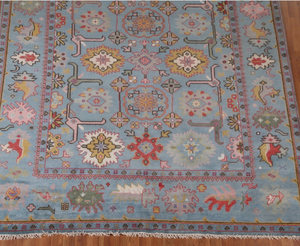 Alfombra turca Oushak hecha a mano con hermosos tintes vegetales, de lana anudada a mano, para dormitorio, sala de estar, hotel, tamaño personalizable disponible. - Product Image 3