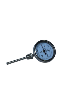 Paslanmaz Çelik Kasa Endüstriyel Bimetal Termometre 4 inç Kadran 0-100C Alt Montaj 1/2 inç NPT Proses Bağlantılı Sıcaklık Göstergesi - Product Image 2