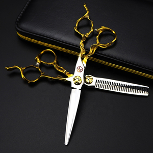 2023 6.0 Pouces Ciseaux De Coupe De Cheveux Professionnels Ciseaux Salon De Beauté De Coiffeur Poignée Noire 440c Acier 9cr18co Coiffure JS07 - Product Image 5