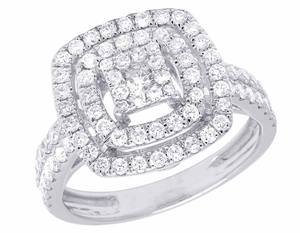 S925 Silver Moissanite Bridal <b>Ring</b> <b>Set</b> With Cluster Design Elegant Wedding Jewelry for <b>Women</b> Fashion Anniversary Gift - Product Image 1
