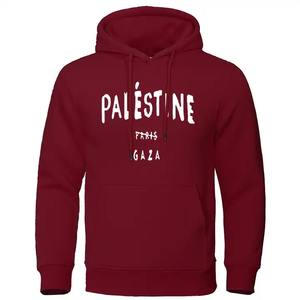 Nouvel arrivage Sweat à capuche Palestine d'hiver avec impression personnalisée de qualité supérieure respirant confortable teint uni pour hommes - Product Image 1