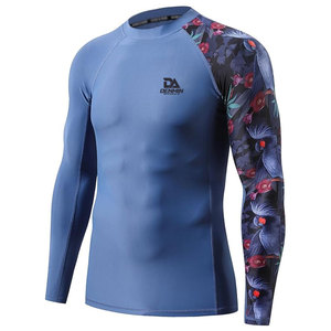 เสื้อรัดกล้ามเนื้อผู้ชายแบบแห้งเร็ว ผ้าสเตรช สำหรับฝึกซ้อม MMA และออกกำลังกายในยิม - Product Image 1