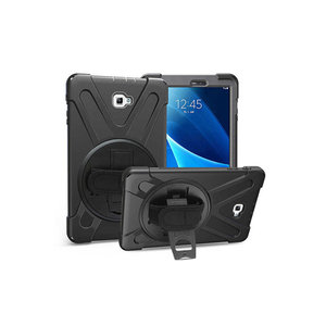 Étui de protection en silicone Netzy Defender pour tablette Galaxy Tab T580 10.1, style professionnel noir - pour ordinateurs portables pour enfants, fabriqué en PU, PC, plastique - Product Image 1