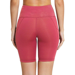 กางเกงขาสั้นเอวสูงสำหรับผู้หญิงกางเกงขี่จักรยานฟิตเนสเอวสูง - Product Image 4