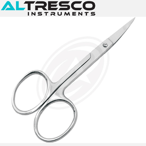 IRIS SCISSOR ใบมีดตรงพร้อมโลโก้ที่กำหนดเองกรรไกรสแตนเลสวงแหวนนิ้วขนาดใหญ่มีใบมีดหยักใบมีดล่าง - Product Image 2