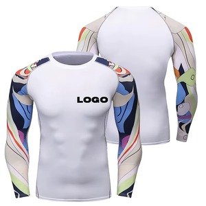 Fabricación de Pakistán de alta calidad BJJ MMA Rash Guard hecho a medida Fitness Wear camisa transpirable tela de compresión al por mayor para - Product Image 4