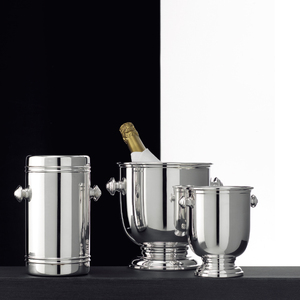 Contemporaneo porta vino secchiello ghiaccio in metallo placcato argento eco-friendly per feste Made in Italy Glacette - Product Image 2