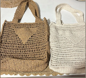 Sac en raphia au crochet - Product Image 1
