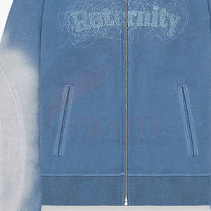 Sweats à capuche de mode en plein air à motif uni avec fermeture à glissière Sun Fade Vêtements d'hiver décontractés dans différents modèles - Product Image 3