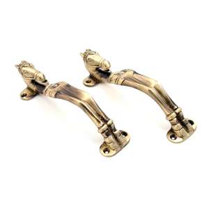 Pomo de Puerta Pesado de Latón Antiguo, Acabado Brillante, para Armario, Cajón y Muebles Principales del Hogar - Product Image 4