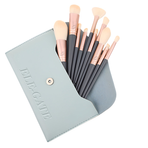 Set Professionale di 10 Pennelli per Trucco Viso, Inclusi Pennelli per Occhi e Labbra, con Custodia in PU, 13 Pezzi, Setole Sintetiche Morbide e Resistenti - Product Image 3