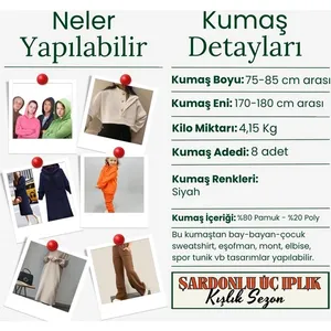 Ghost White French Terry Cotton Fabric 65% Cotton 35% Polyester Blend Fabric for Winter Clothing Brushed 3 Fleece Knitted Terry - Product Image 4