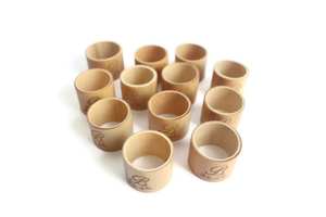 Ronds de serviette, ronds de serviette en rotin, ronds de serviette en osier, décor de table - Product Image 3