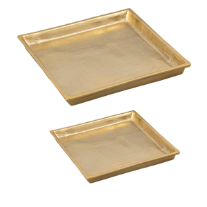 Bandeja de Servicio de Aluminio para Hogar y Hotel, Diseño Moderno Cuadrado, Bandeja para Servir Alimentos con Recubrimiento de Níquel para Hogar y Restaurante - Product Image 5