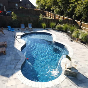 สระว่ายน้ำไฟเบอร์กลาสขนาดใหญ่สระว่ายน้ำพร้อมใช้งานกลางแจ้งสำหรับวิลล่าหรือรีสอร์ท - Product Image 1