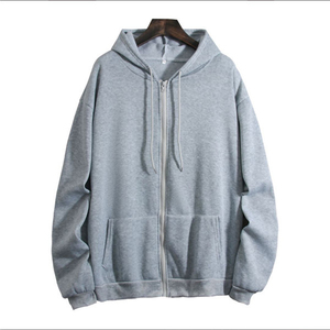 Sweats à capuche premium en gros, entièrement zippés, fabriqués en coton peigné doux, avec poignets et ceinture côtelés, parfaits pour l'impression - Product Image 5