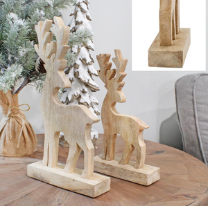 Árbol de Navidad de madera Mesa Árboles de madera hechos a mano con base rectangular para decoración del hogar de vacaciones - Product Image 6