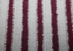 Alfombra Dhurrie Moderna y Ecológica de Lana, Tejida a Mano con Hilo Fino, Diseño Plano y Delgado en Color Beige Marrón con Rayas Geométricas para Hogar, Oficina o Pasillo - Product Image 2