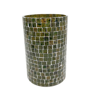 Porte-bougie votif en verre décoratif pour la maison Aqua Foil Mosaic Candle Stand & Holder For Hotels & Living Room Decoration - Product Image 2