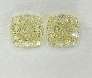 6.21 Carat Fancy Light Yellow Coussin Coupe Diamant Lâche Naturel pour Certifié VS2 Clarity EX Polonais VG Symétrie - Product Image 2